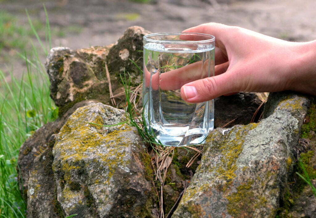 Glas med vand