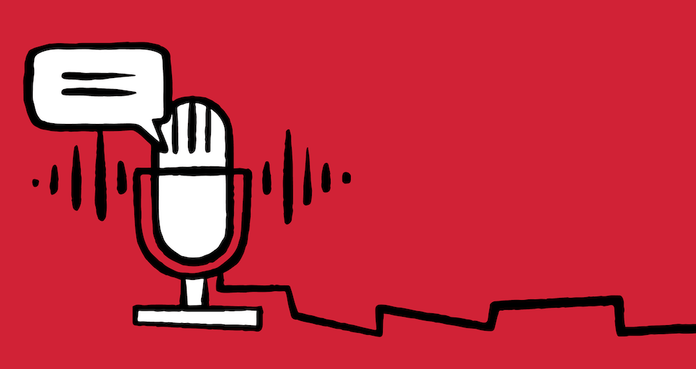 Podcast rød