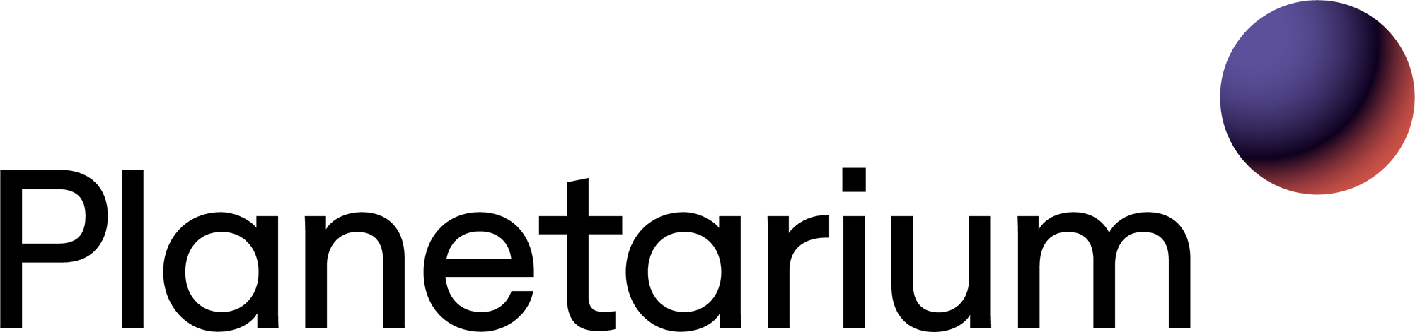 Logo af planetarium i sort