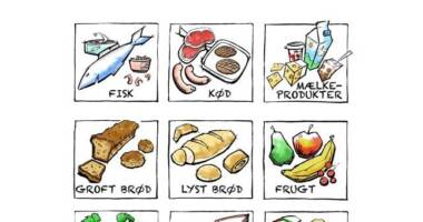 Illustrationer af fødevarer